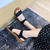 Summer New Women's Flat Bottom Roman Strap Sandals with Non slip Rubber Soles Fashion Women's Shoes