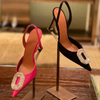 Women's Rhinestone Ankle Strap Heeled Sandals Dress Shoes Stilettos Pumps Sparkling Wedding 