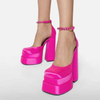 Women's Hi-Lo High Heel Platform Pump Sandals lady sexy party Model Fashion catwalk