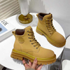 Fashion Winter Rubber Sole Boots For Women Winter Shoes Solid Martin snow Boots Genuine Leather