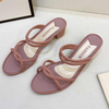 dress ladies simplicity solid color Summer Non-slip High Heel Sandals Women Casual Beach 