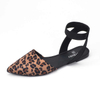Women Leopard Pointed Casual Sandals Elastic Band Slippers Women Breathable Slip-on Female Shoes