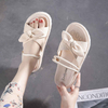 Sandals for Women Bowknot Flat cloud Cute Boho Casual Slippers Beach shoes