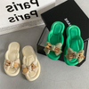 Summer Eva Pool Flip Flops Woman Clip Toe Soft Bottom Pillow Slippers for Women Platform Non-Slip Beach Slides Sandals