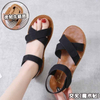 Summer New Women's Flat Bottom Roman Strap Sandals with Non slip Rubber Soles Fashion Women's Shoes