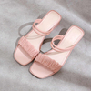 Casual Chunky Sandals Women Mid-heel Sandals Summer New Fashion Square Toe Sandals