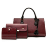 3-piece Set Ladies Handbag Luxury Brand Pu Leather Fashion Shoulder Crossbody Bags For Women Tote Bag