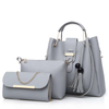 Womens Famous Brands Ladies PU 3 Pcs Bag Handle Shoulder Bag Tassel Tote Purse Handbag 