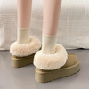 Faux Fur Winter Boots Women Non Slip Plush Snow Boots Woman Thick Bottom Warm Cotton Shoes