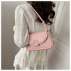 Women Soft PU Underarm Bag Retro Solid Color Ladies Handbags Fashion Girls Small Shoulder Bags Elegant Crossbody Bags 