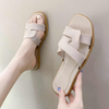 Wholesale summer Rome Cross strap women's flat slippers beach Woven belt ladies platform Sandals