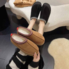 Ankle Snow Boots Women Winter Brand Fur Short Plush Warm Flats Platform Shoes Suede Boots