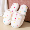 Women's Winter Bow Cotton Slippers Girl Home Non-Slip Plush Shoes Female Warm Slippers