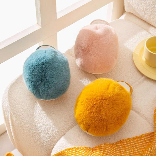Autumn winter simple fashion plush slippers home wear warm big head women's cotton slippers