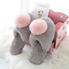Women Winter Slippers Shoes Slides Plush Ball Home Slippers Ladies Indoor House Warm Fur 