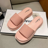 Summer Slides Slippers Women Fashion Sandals Thick Soles Wedge Heels Beach Slippers