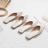 Flat Pointed Baotou Half Women's Lazy Muller Sandals Single Shoes PU Office dress elegance ladies temperament 
