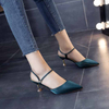 Summer New Women Slingback Sandals Pointed Toe Slip On Thin High Heel Ladies Elegant Pumps Shoes
