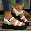 Open Toe Women's Sandals Summer Fashion Breathable Comfortable Sandals Women Wedge Buckle Female Footwear