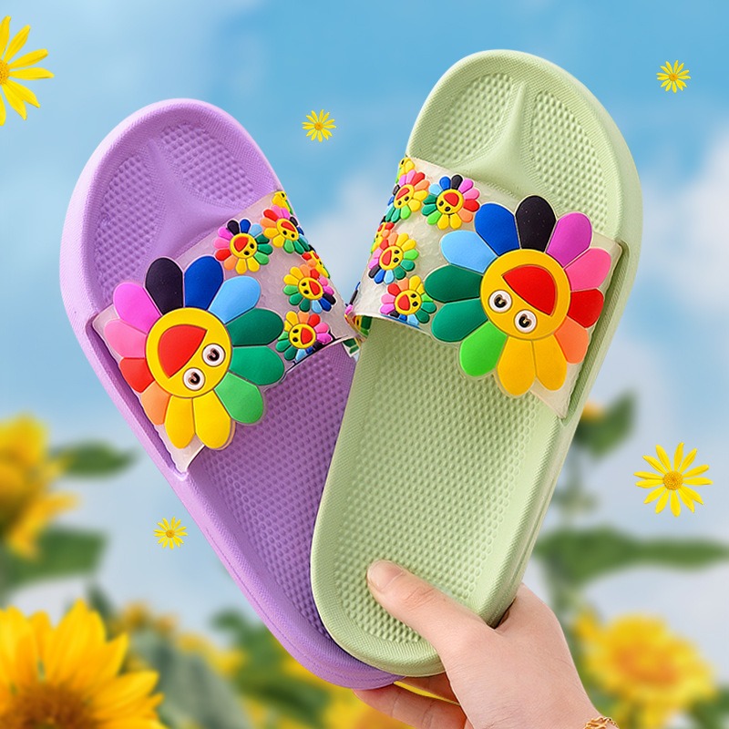 Beach Slippers Platform Sandals Kids Casual Flats Flip Flops Girl Outside Summer Home Bath Indoor Shoes
