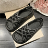 Women Gladiator Flat Heels Sandals Summer Shoes Ankle Strap Platform Casual Sandalias
