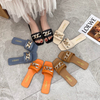 Fashion Women Summer Slipper Square Toe Chain Slippers Slip on Flat Slide Sandals Beach Casual Shoes Ladies Big Size