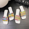 Custom Logo Summer New Rome Style Retro Women's Sandals Female Slip on Slides Woman Flat Shoes Wholesale