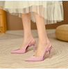 Women Sandals Sexy Open Toe Ankle Strap High Heels Ladies Shoes Mid Thin Heel Summer Party Wedding Shoes