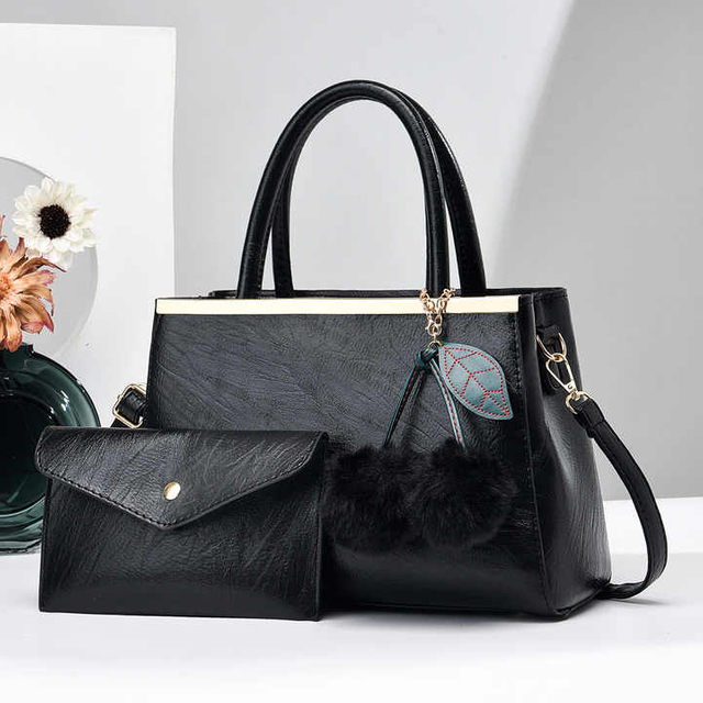 Fashion Brand Women's Bag 2 Piece Set PU Leather Women's Handbag Tote Bag High Quality Luxury Crossbody Bag