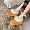 Faux Fur Winter Boots Women Non Slip Plush Snow Boots Woman Thick Bottom Warm Cotton Shoes