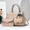 Fashion Brand Women's Bag 2 Piece Set PU Leather Women's Handbag Tote Bag High Quality Luxury Crossbody Bag