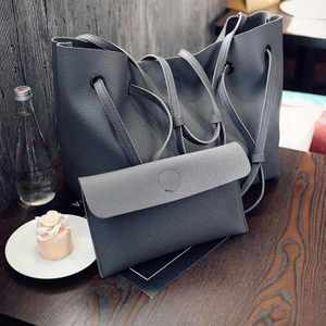 Wholesale 2 Set Women Handbags Large Capacity Bag Ladies Simple Leather Tote Shoulder Bags