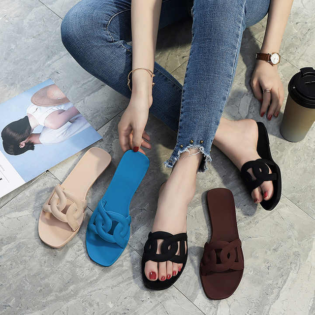 Women Summer Bathroom Slipper Indoor Sandals Fashion Home Slippers Non-slip Floor 