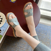 Wholesale summer Rome Cross strap women's flat slippers beach Woven belt ladies platform Sandals