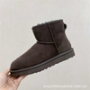 Women's New Brand Flat Heel Short Barrel Snow Boots Women's Autumn/Winter Thickened plush Warm Cotton Shoes Snow Boots