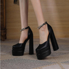 Women's Hi-Lo High Heel Platform Pump Sandals lady sexy party Model Fashion catwalk