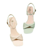 Chunky Heeled Sandals Retro Square Toe Open Toe Rome Shoes Fashion Small Fresh Party Dress Slippers Beach Slides