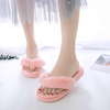 Winter Women Home Slippers Faux Fur Flip Flops Warm Shoes Woman Flats Female 