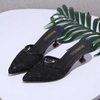 Spring summer new fashion lace high-heeled sandals sexy pointed toe stiletto high heels women