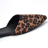 Women Leopard Pointed Casual Sandals Elastic Band Slippers Women Breathable Slip-on Female Shoes