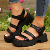 Open Toe Women's Sandals Summer Fashion Breathable Comfortable Sandals Women Wedge Buckle Female Footwear
