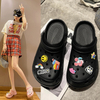 Women's Platform Sandals Slide Garden Shoes Lady Wedge Clogs Mules Animals cartoon 