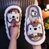 Cow Slippers for Women Cute Cartoon Slides Indoor Mute Linen Slippers Winter Autumn Sandals Cute Little Rabbit Animals 