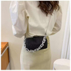 Portable Fashion Women's Crossbody Bag Bright Diamonds Metal Chains PU Dinner Parties 