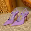 Women Sandals Sexy Open Toe Ankle Strap High Heels Ladies Shoes Mid Thin Heel Summer Party Wedding Shoes