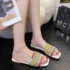 Custom Logo Summer New Rome Style Retro Women's Sandals Female Slip on Slides Woman Flat Shoes Wholesale