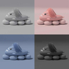 Winter Plush Shark Slippers For Women Man Couple Slides Soft Cartoon Indoor 4cm Thick Sole 