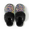 Winter Sequins Plush Cotton Slippers For Women Flats New Fashion Platform Casual Home Suede Fur Warm Flip Flops