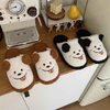Winter House Fur Slippers Warm Cotton Shoes Cute Lovely Cartoon Dog Indoor Bedroom Women Ladies Furry Slides