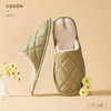 Fashion Winter Warm Leather Slippers Women Short Plush Slides Waterproof Slippers Men Winter Home Soft Comfortable Indoor 